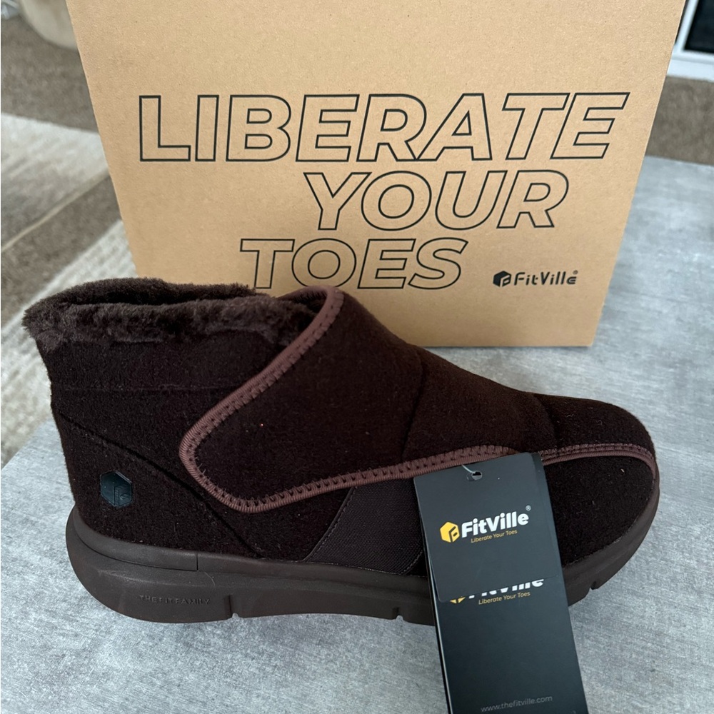 FitVille Women's Brown Ankle Boots